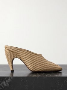 Spike woven raffia pumps Spike woven raffia pumps