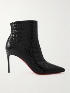 So Kate croc-effect patent-leather boots So Kate croc-effect patent-leather boots