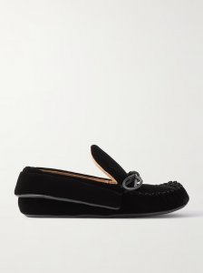 Embellished suede loafers Embellished suede loafers