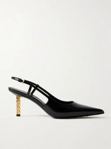 G Cube patent-leather slingback pumps G Cube patent-leather slingback pumps