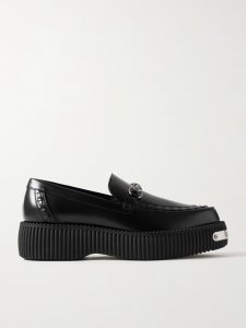 Creeper horsebit-detailed leather loafers Creeper horsebit-detailed leather loafers