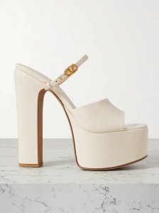 Valentino Garavani Tan-Go 155 patent-leather platform mules Valentino Garavani Tan-Go 155 patent-leather platform mules