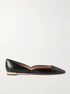 Maia grosgrain-trimmed leather ballet flats Maia grosgrain-trimmed leather ballet flats