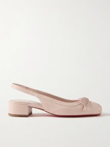 Mamaflirt 30 bow-embellished leather slingback pumps Mamaflirt 30 bow-embellished leather slingback pumps