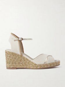 Mirela II cutout canvas espadrille wedge sandals Mirela II cutout canvas espadrille wedge sandals