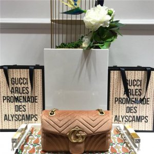 Gucci GG Marmont Velvet Small Shoulder Bag Taupe Velvet Gucci GG Marmont Velvet Small Shoulder Bag Taupe Velvet