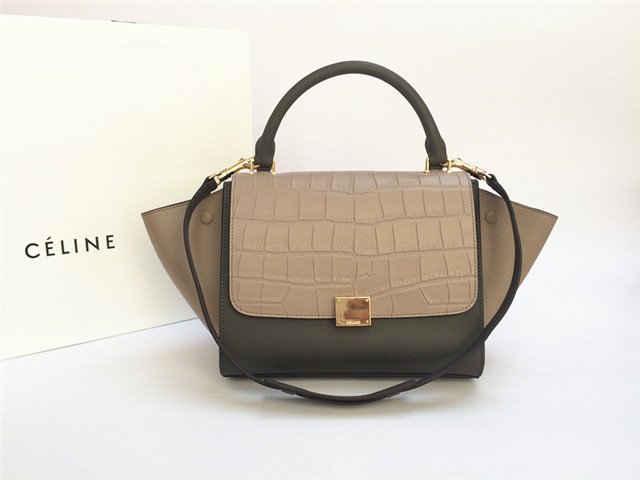 Celine Mini TRAPEZE Grey Crocodile Celine Mini TRAPEZE Grey Crocodile
