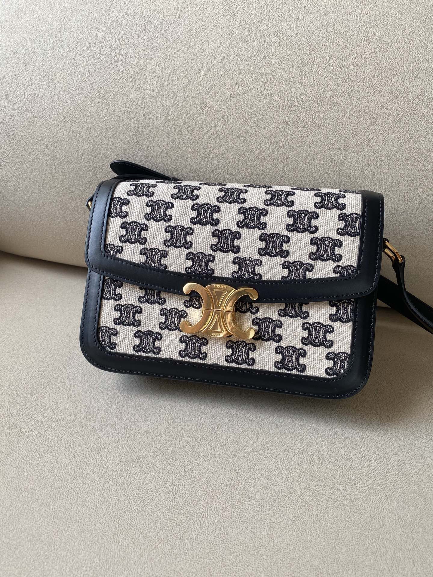 CELINE CROSSBODY BAG Black MONOGRAM CELINE CROSSBODY BAG Black MONOGRAM