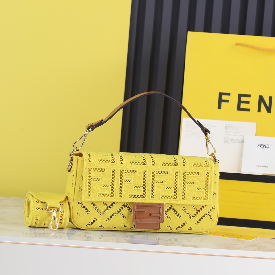 FENDI HANDBAG Yellow FENDI HANDBAG Yellow