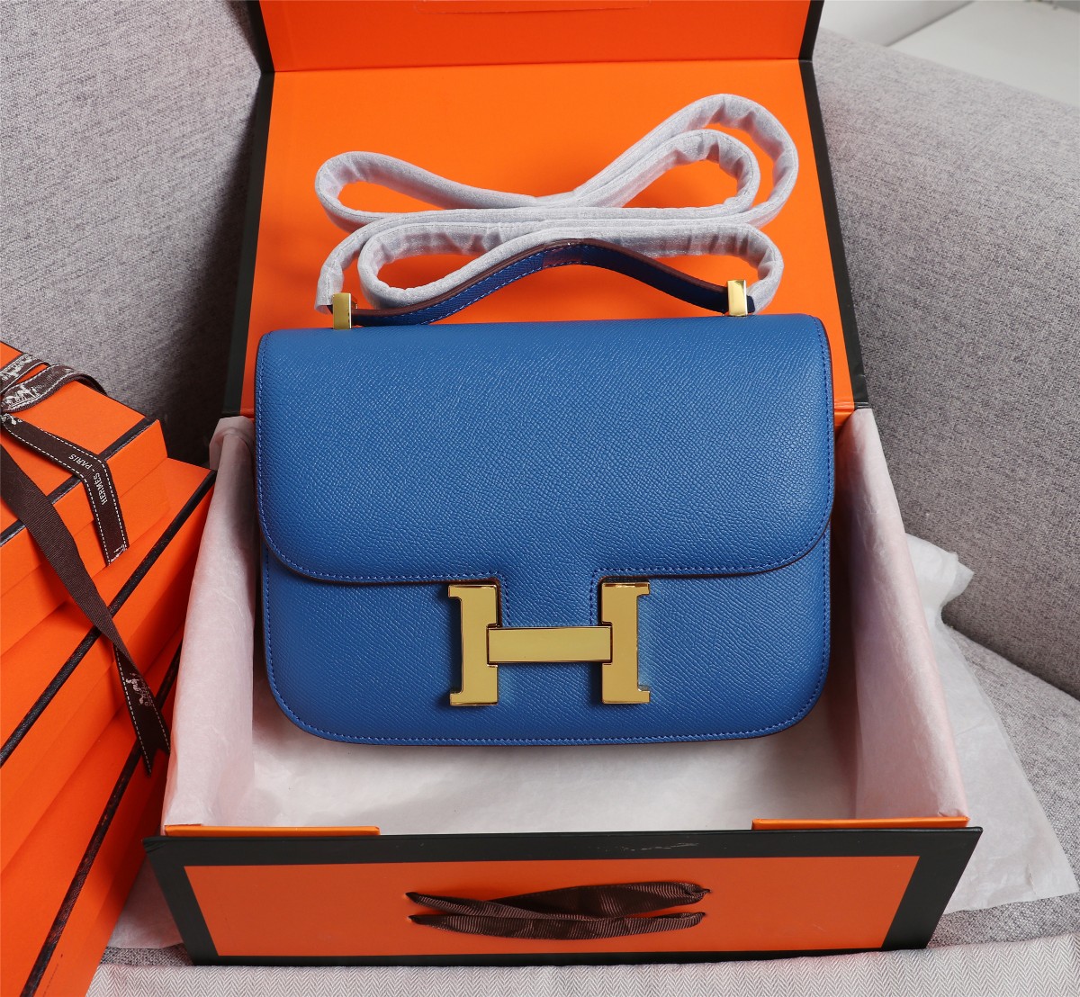 HERMES HANDBAG Navy HERMES HANDBAG Navy