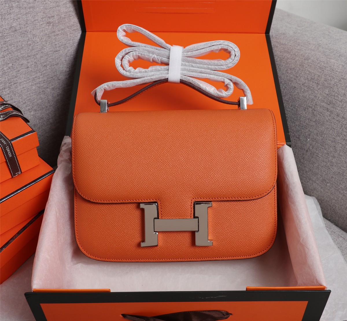 HERMES HANDBAG orange HERMES HANDBAG orange