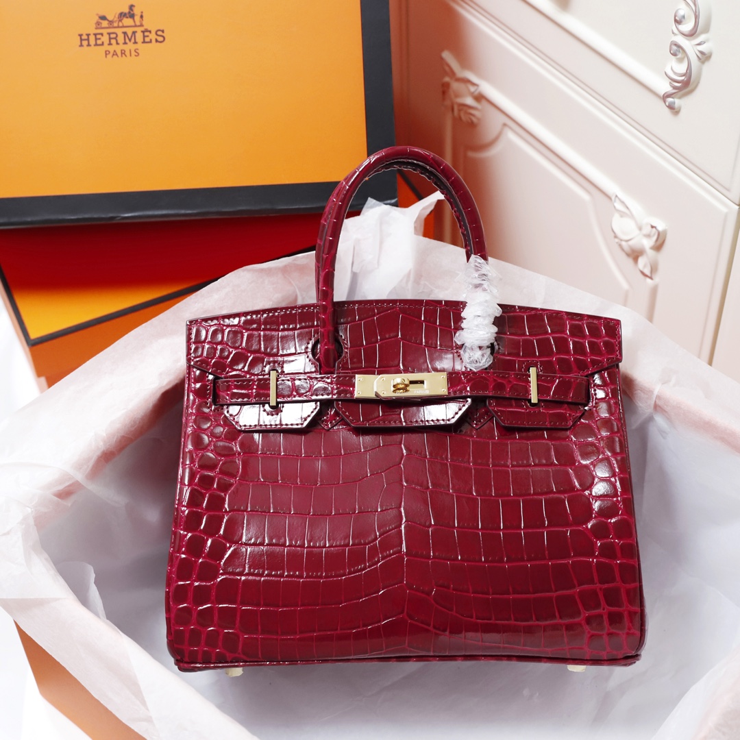 HERMES HANDBAG dark red HERMES HANDBAG dark red