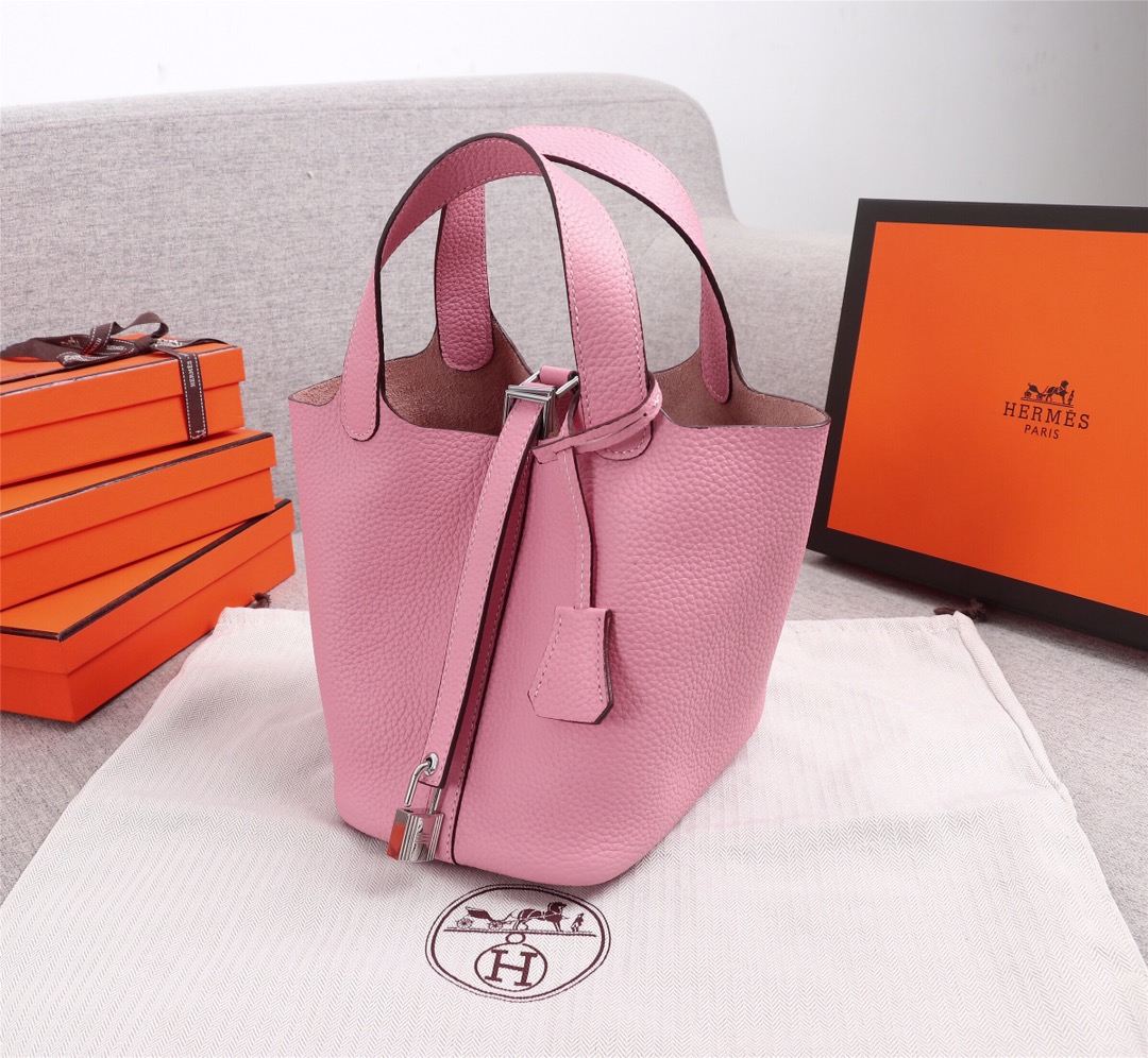 HERMES HANDBAG PICOTIN pink HERMES HANDBAG PICOTIN pink