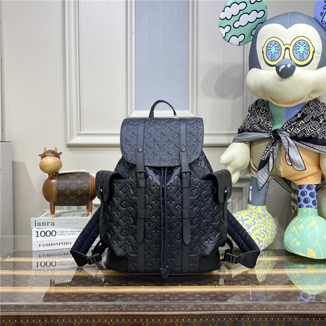 Louis Vuitton Christopher MM Backpack Taurillon Monogram Louis Vuitton Christopher MM Backpack Taurillon Monogram