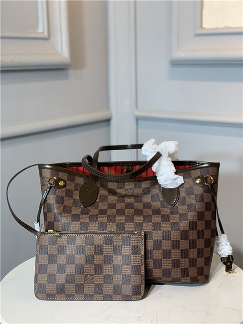 Louis Vuitton Neverfull PM Damier Ebene Canvas Red Louis Vuitton Neverfull PM Damier Ebene Canvas Red