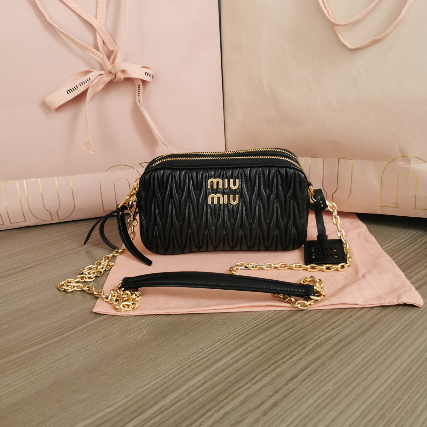 MIUMIU CROSSBODY BAG BLACK MIUMIU CROSSBODY BAG BLACK