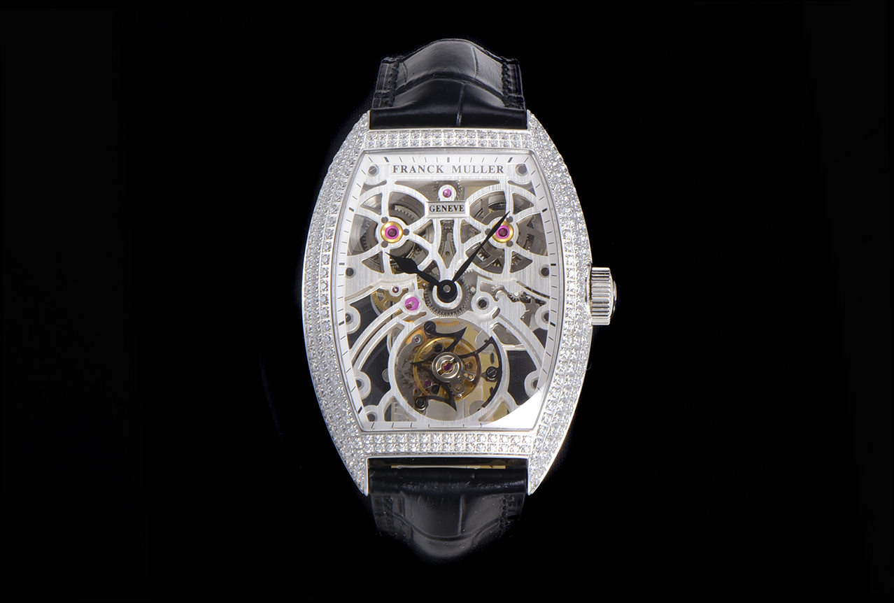 Franck Muller 55.3 * 39CINTR É E CURVEX series hollow tourbillon watch Franck Muller 55.3 * 39CINTR É E CURVEX series hollow tourbillon watch
