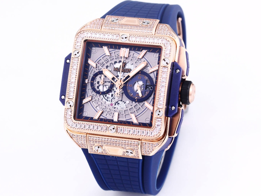 HUBLOT UBO Square Bang Unico Series Wristwatch HUBLOT UBO Square Bang Unico Series Wristwatch