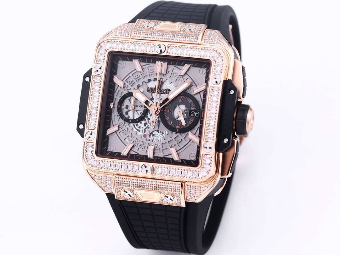 HUBLOT UBO Square Bang Unico Series Wristwatch HUBLOT UBO Square Bang Unico Series Wristwatch