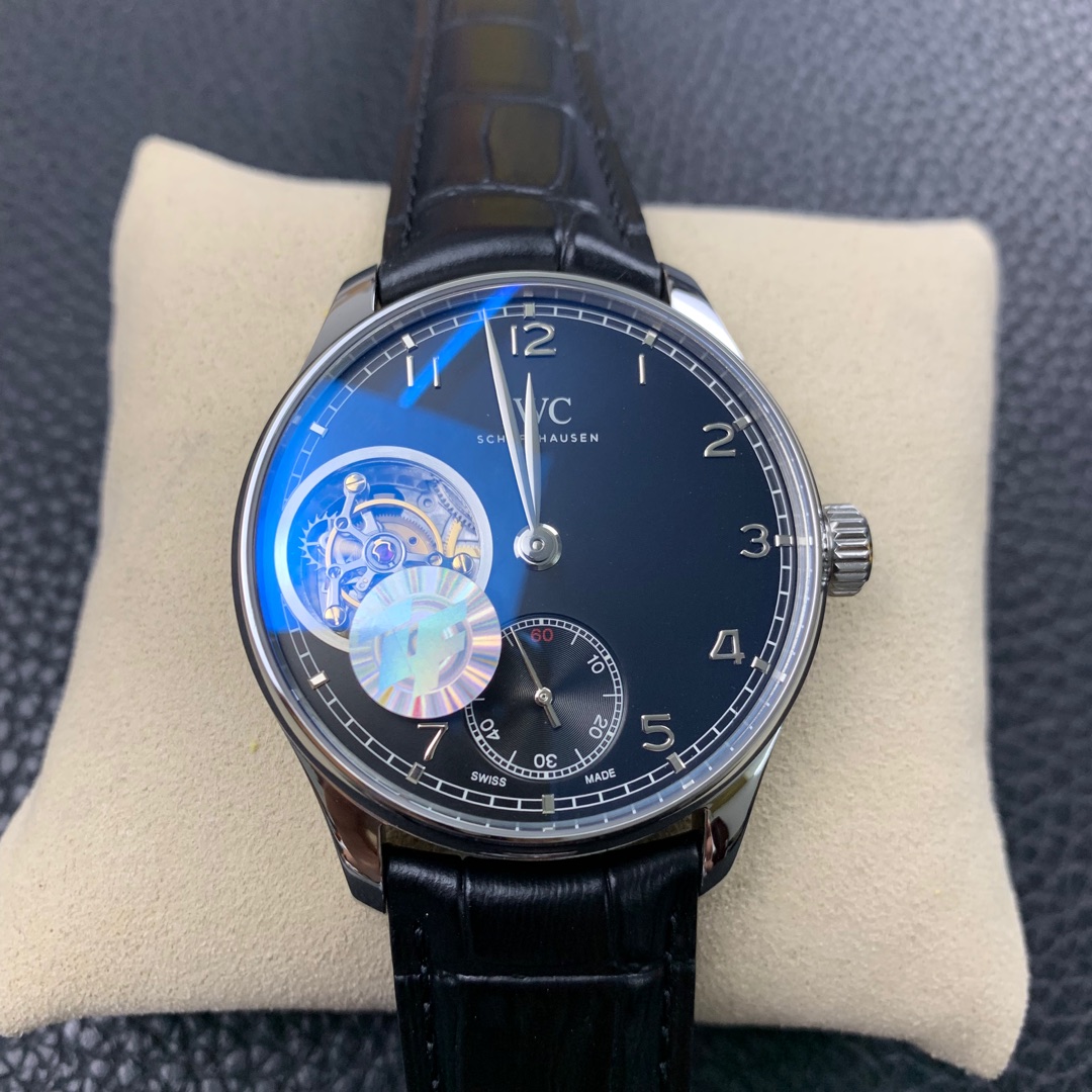 Universal Portugal 44 Series Tourbillon Precision Steel Blue Plate Universal Portugal 44 Series Tourbillon Precision Steel Blue Plate