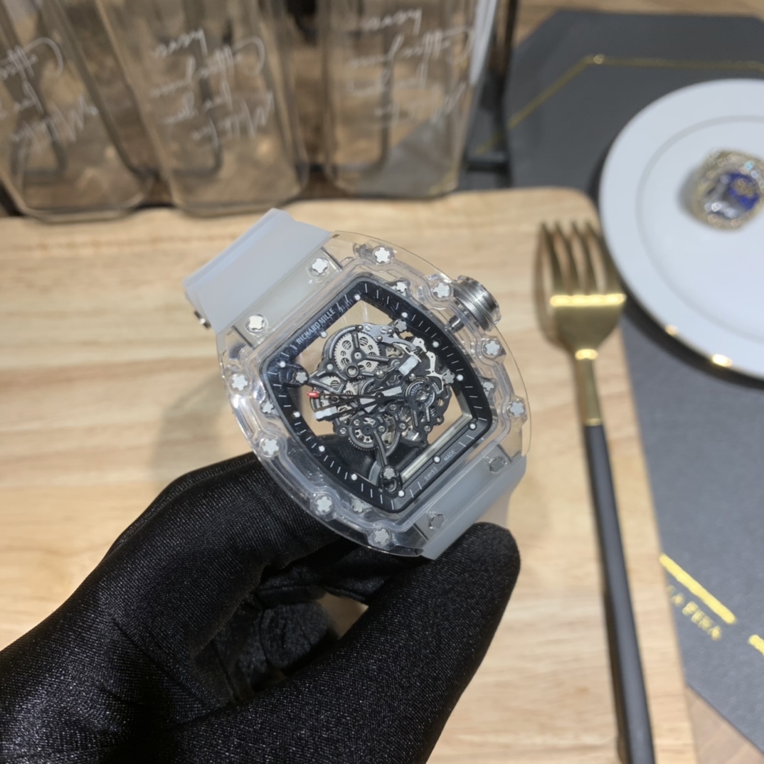 Richard Mille AET X RM055 Limited Edition Watch with Transparent Crystal Version Richard Mille AET X RM055 Limited Edition Watch with Transparent Crystal Version