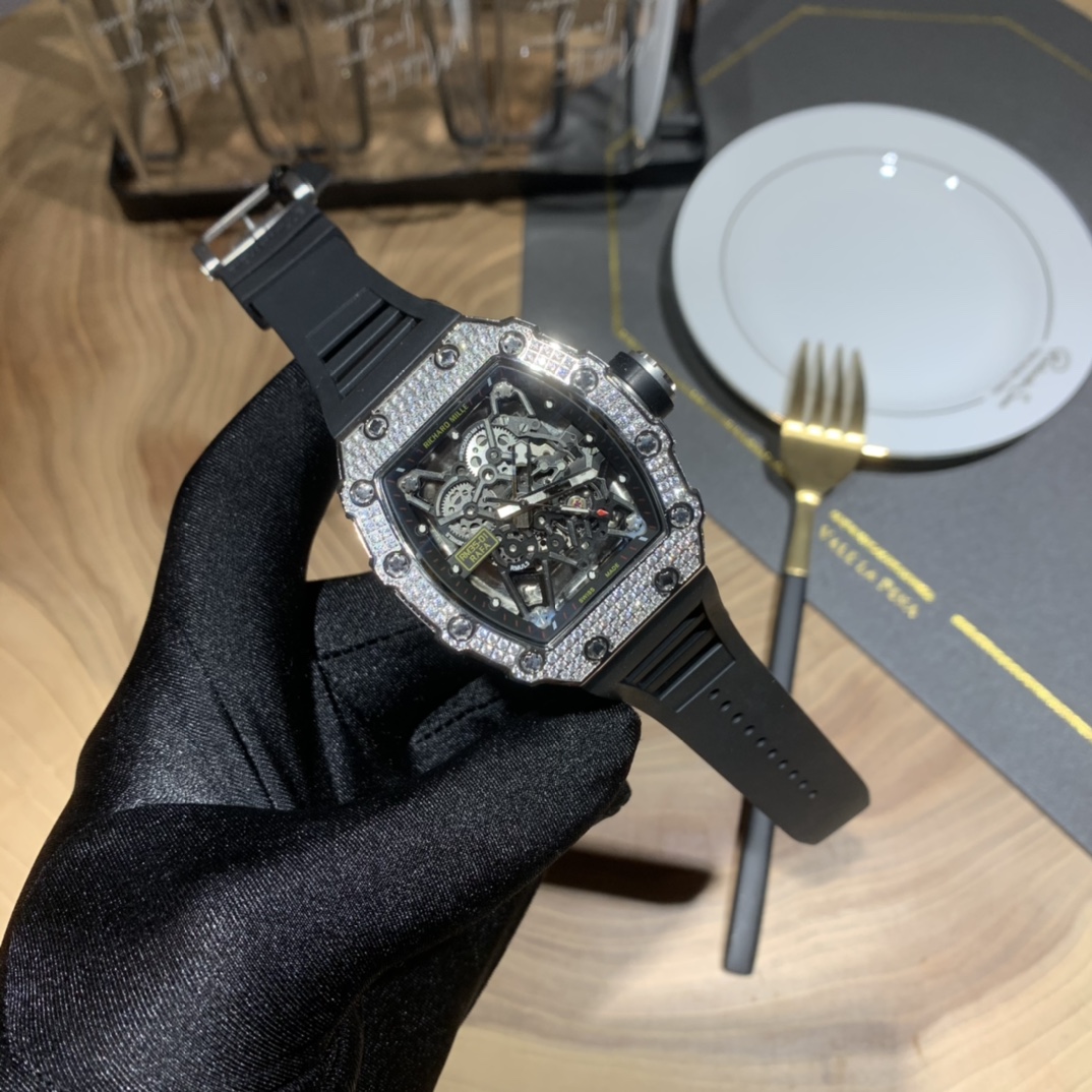 Richard Mille RM035-AMERICA5 Full Diamond-set Skeleton Watch Richard Mille RM035-AMERICA5 Full Diamond-set Skeleton Watch