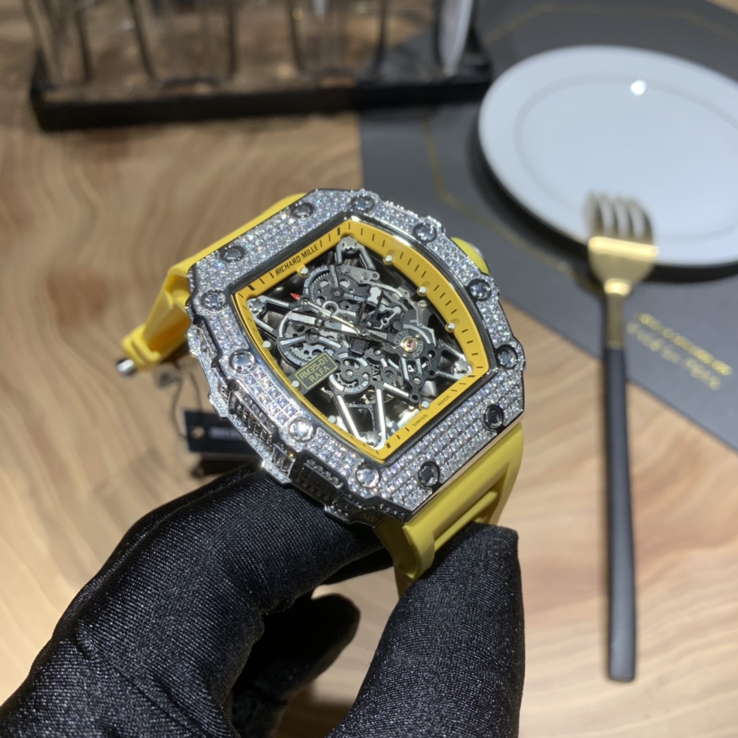 Richard Mille RM035-AMERICA5 Full Diamond-set Skeleton Watch Richard Mille RM035-AMERICA5 Full Diamond-set Skeleton Watch