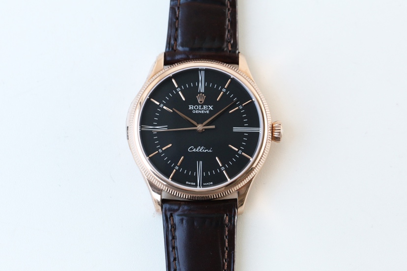 Rolex Cellini 50509 Leather Strap Men’s Mechanical Watch Rolex Cellini 50509 Leather Strap Men’s Mechanical Watch