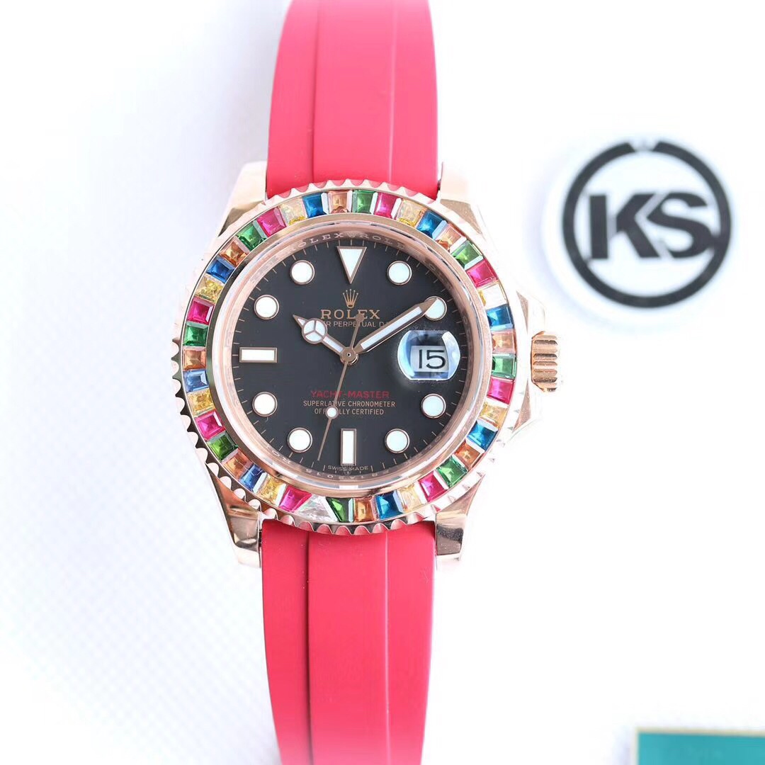 The Rolex Gold Yacht-Master, multi-color edition. The Rolex Gold Yacht-Master, multi-color edition.