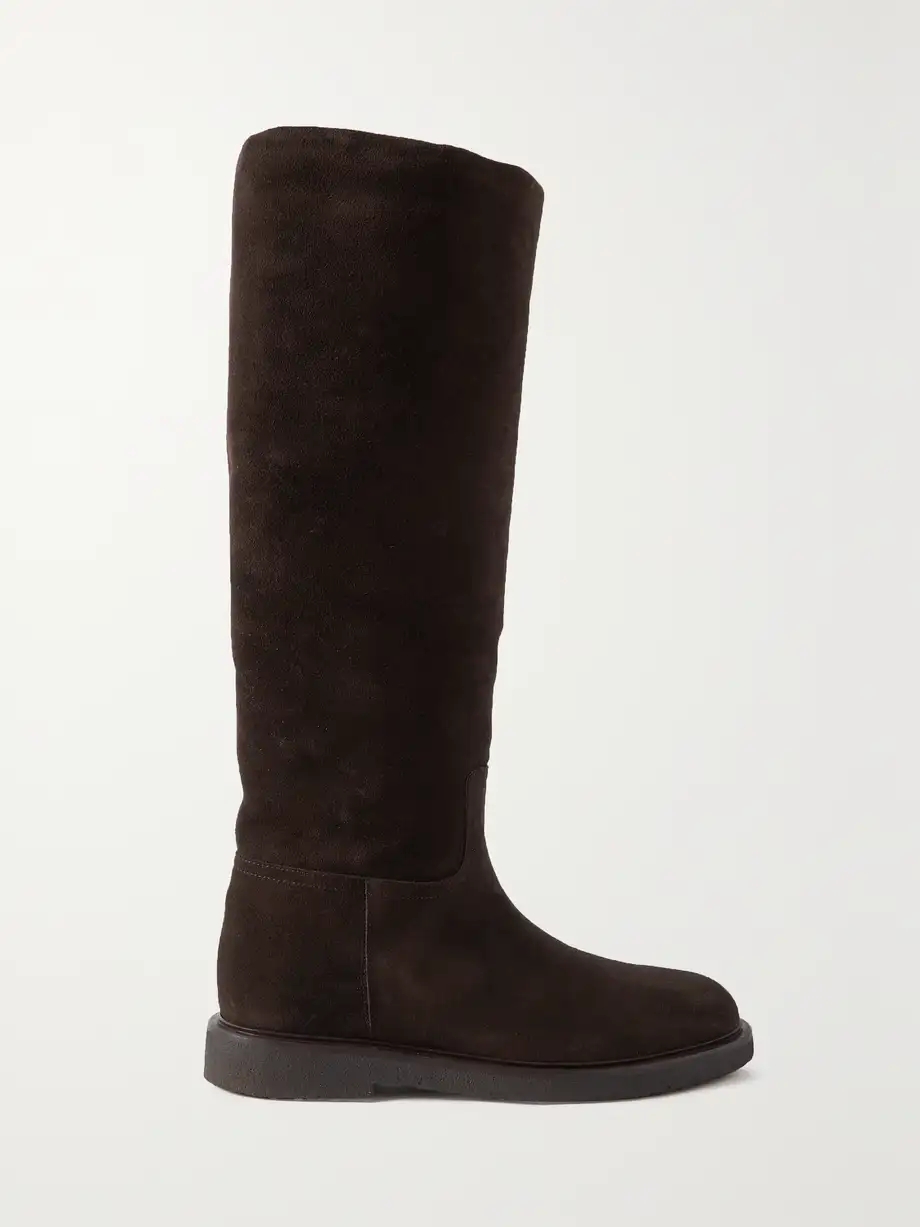 Shearling-lined suede knee boots Shearling-lined suede knee boots