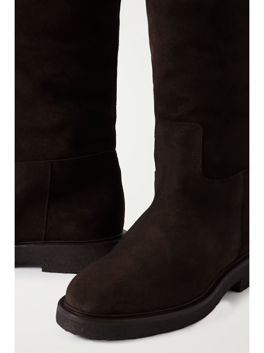 Shearling-lined suede knee boots Shearling-lined suede knee boots