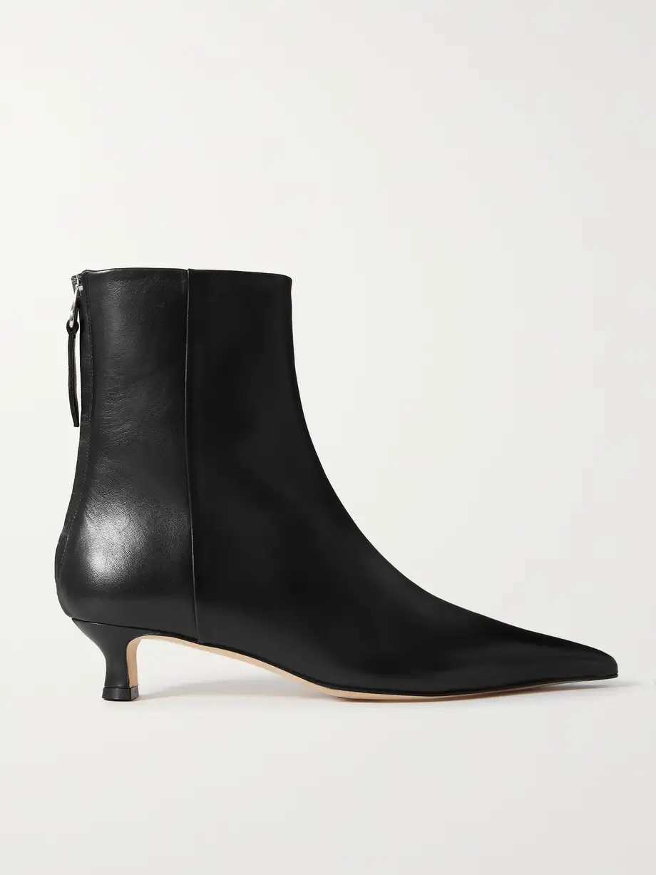Zoe leather point-toe ankle boots Zoe leather point-toe ankle boots