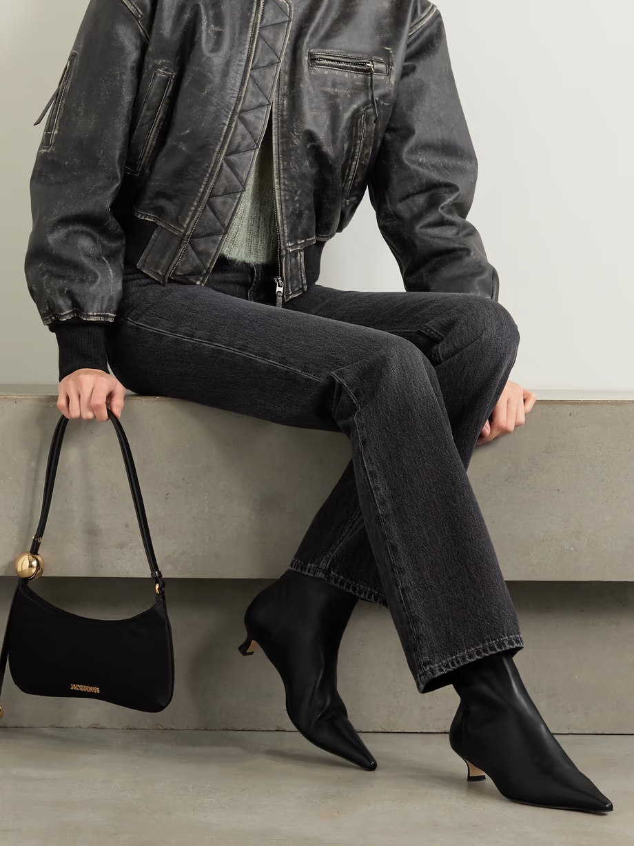 Zoe leather point-toe ankle boots Zoe leather point-toe ankle boots