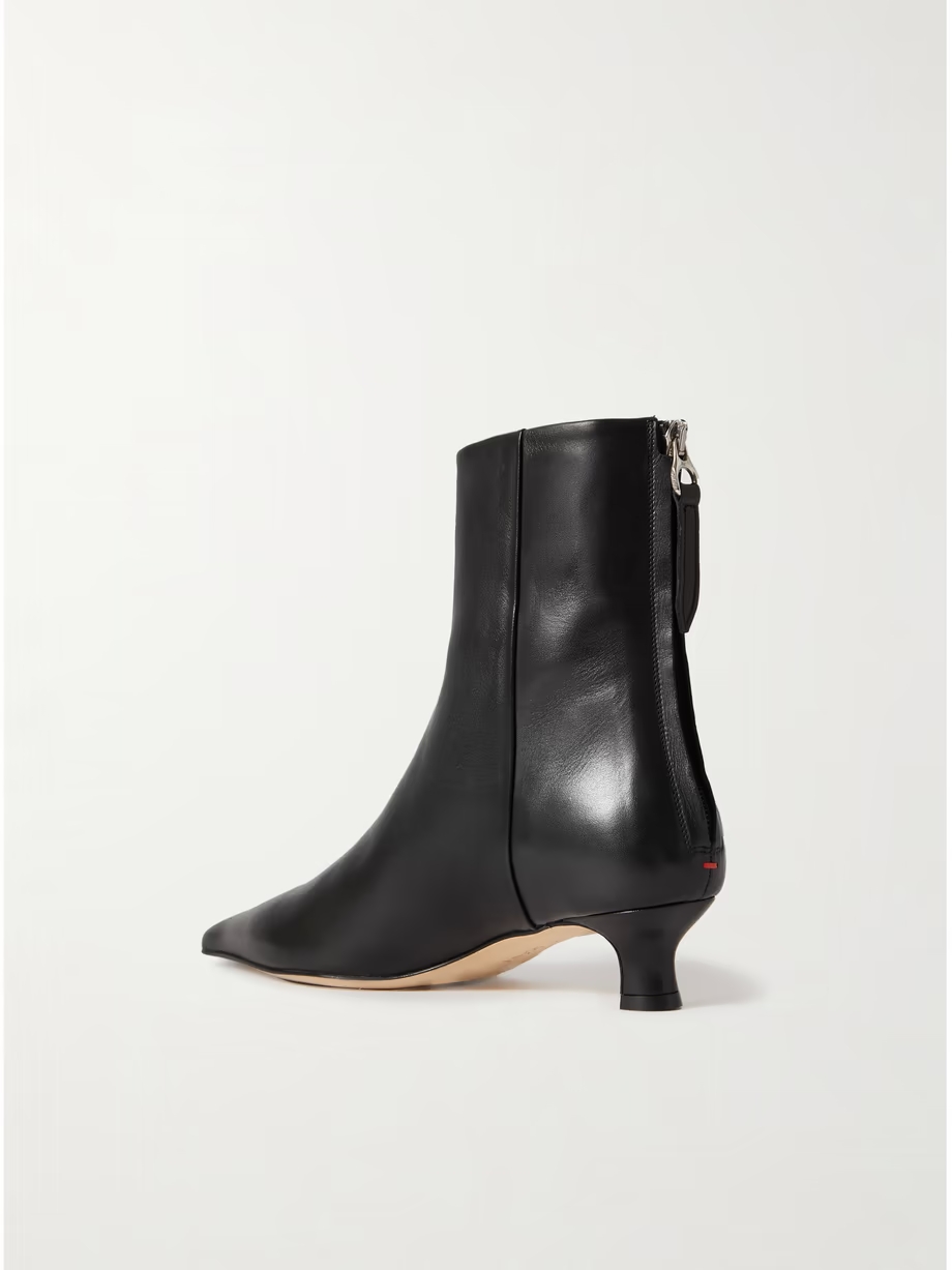 Zoe leather point-toe ankle boots Zoe leather point-toe ankle boots