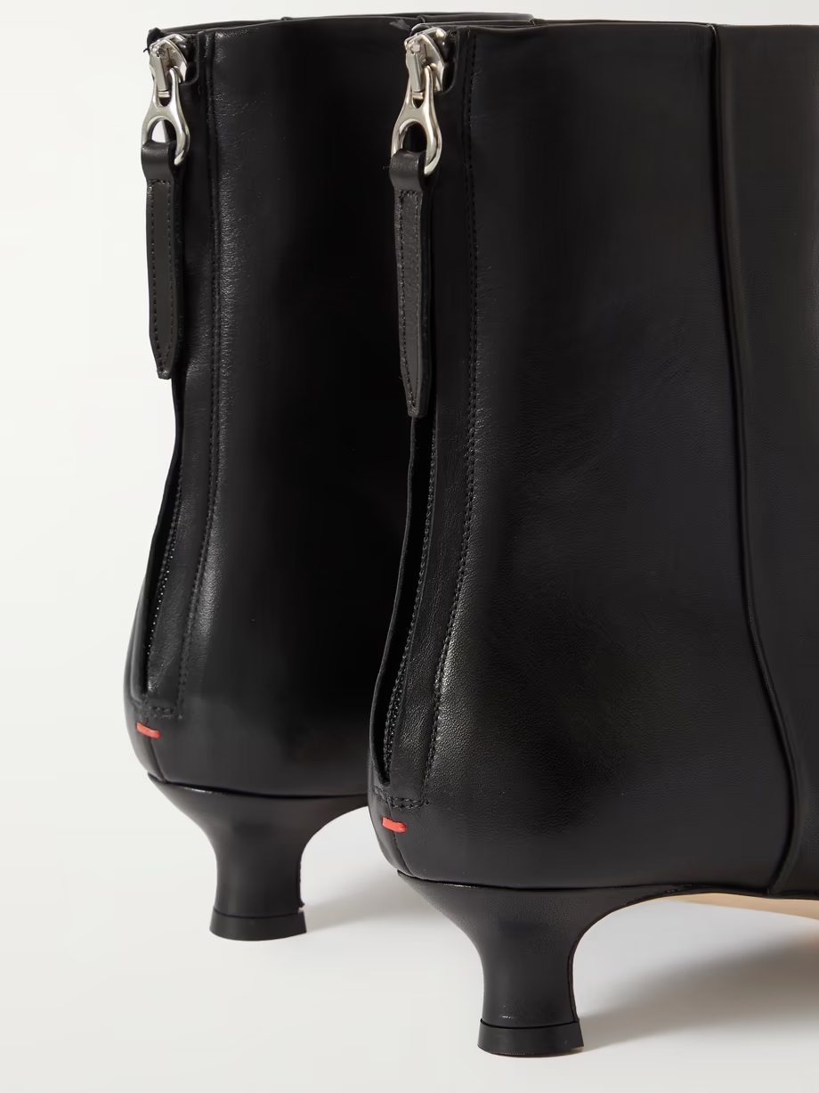 Zoe leather point-toe ankle boots Zoe leather point-toe ankle boots