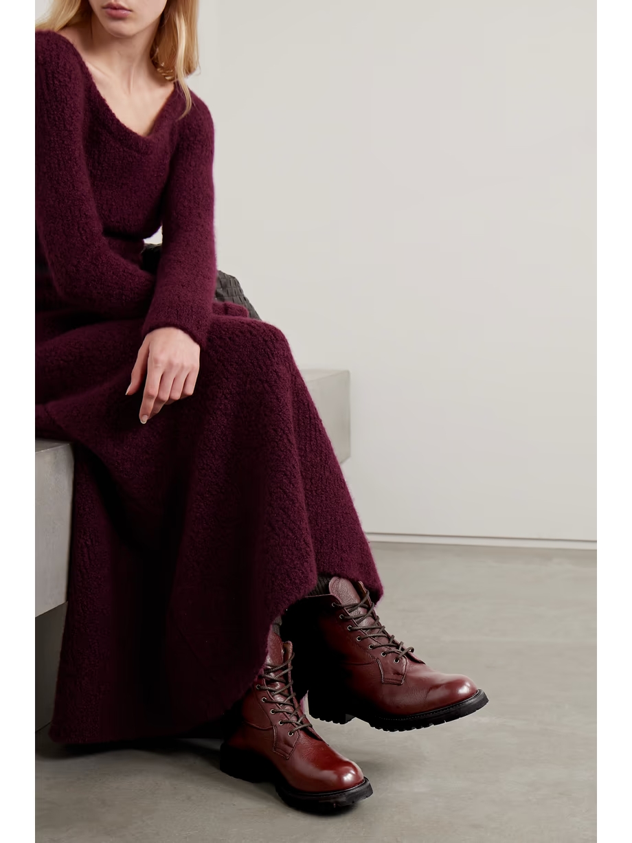 + Tricker’s Camilla textured-leather ankle boots + Tricker’s Camilla textured-leather ankle boots