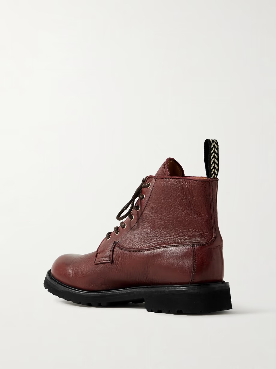 + Tricker’s Camilla textured-leather ankle boots + Tricker’s Camilla textured-leather ankle boots