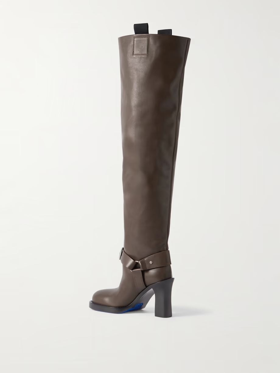 Le Soft Stirrup embellished leather over-the-knee boots Le Soft Stirrup embellished leather over-the-knee boots