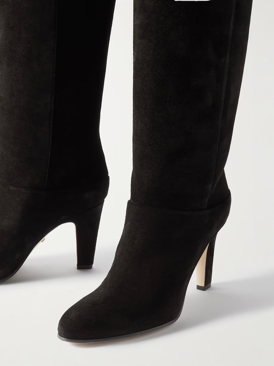 Eve ruffled suede knee boots Eve ruffled suede knee boots