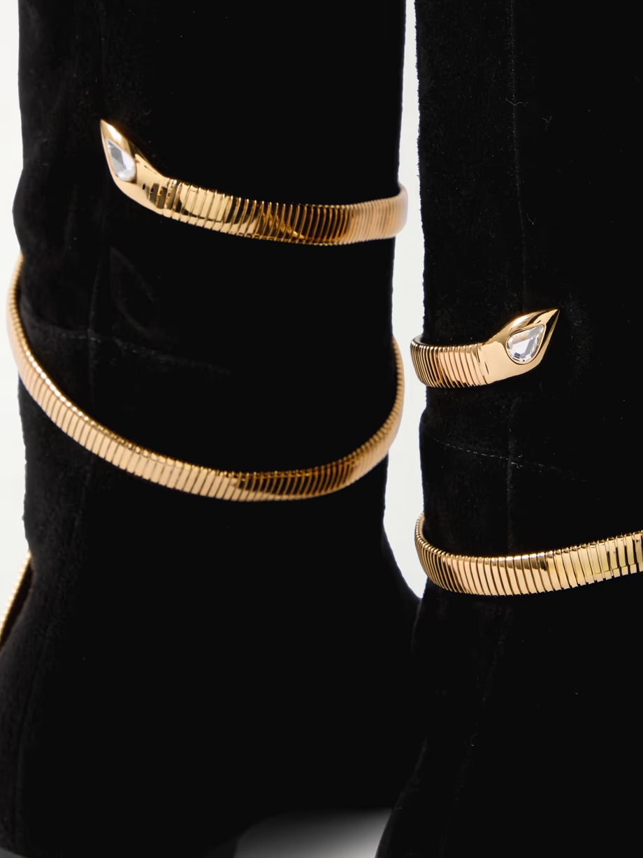 Embellished suede knee boots Embellished suede knee boots