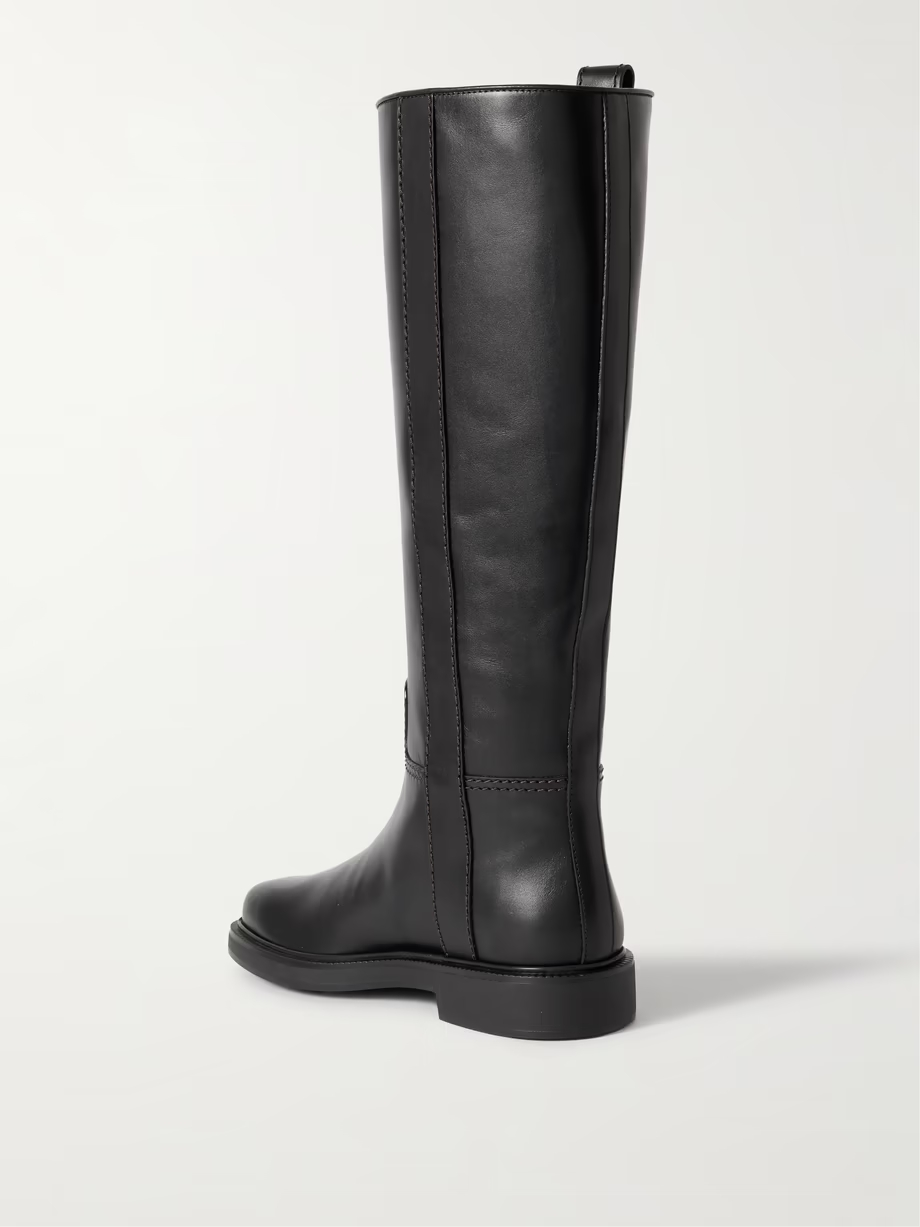 Embellished leather knee boots Embellished leather knee boots