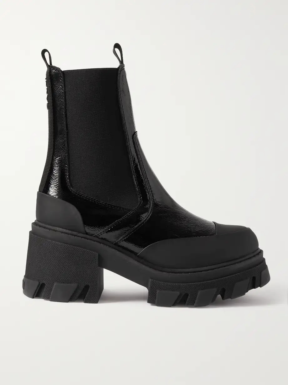 Patent-leather platform Chelsea boots Patent-leather platform Chelsea boots
