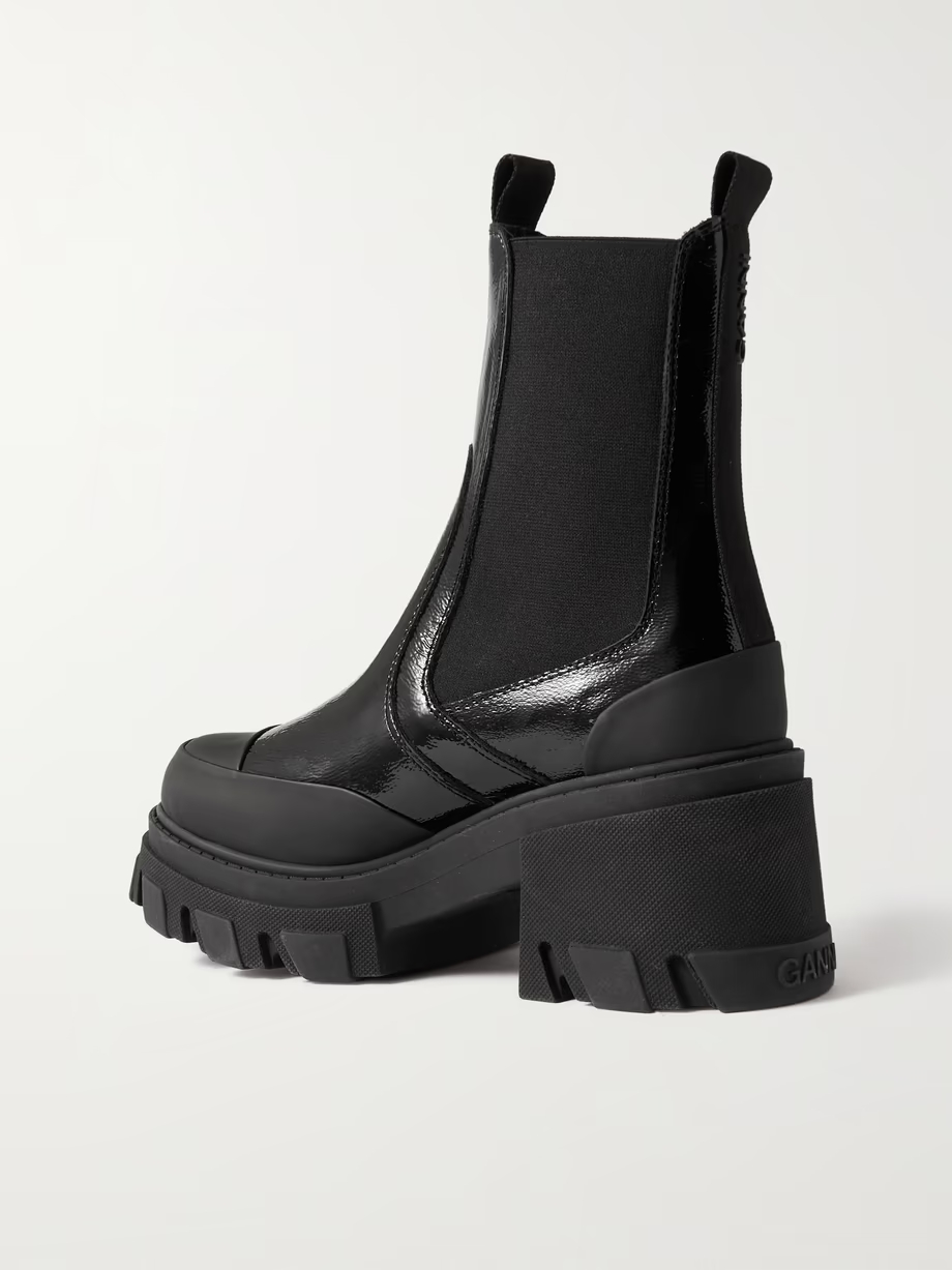 Patent-leather platform Chelsea boots Patent-leather platform Chelsea boots