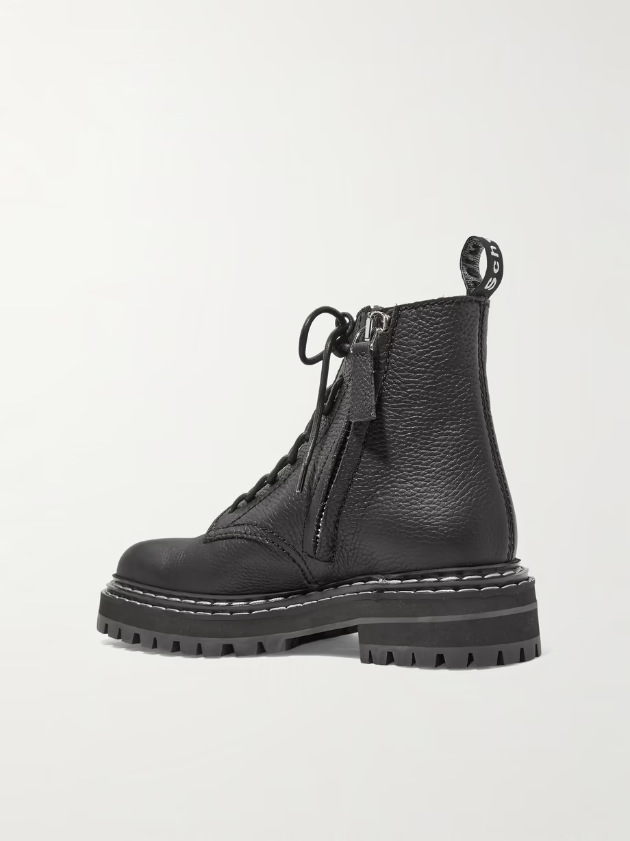 Textured-leather ankle boots Textured-leather ankle boots