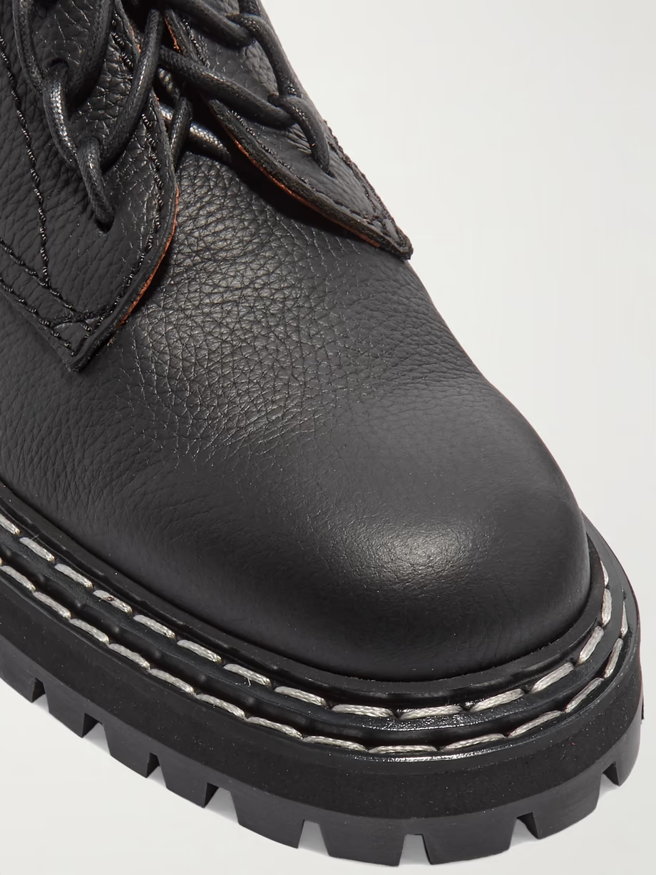 Textured-leather ankle boots Textured-leather ankle boots