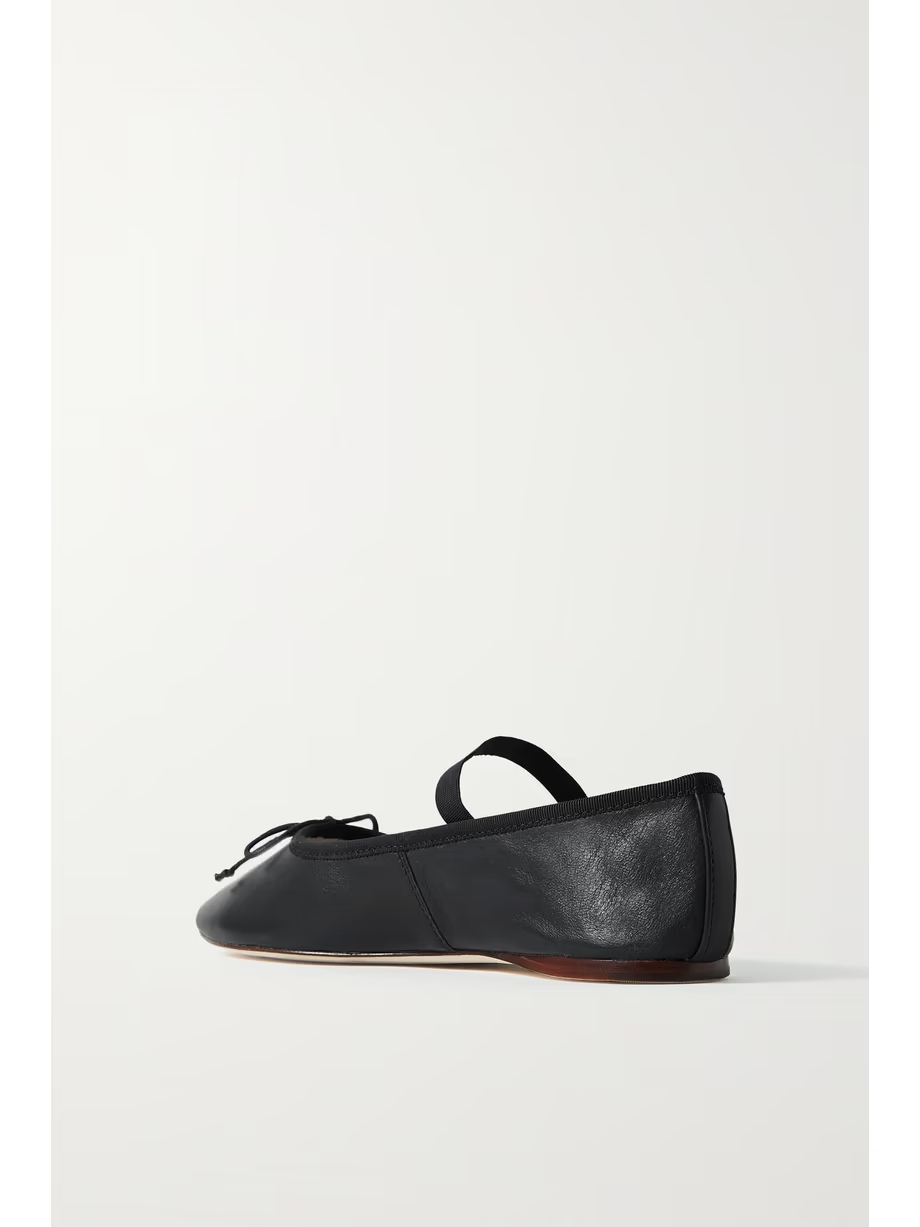 Leonie bow-embellished leather flats Leonie bow-embellished leather flats