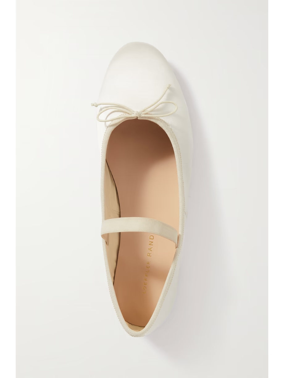 + NET SUSTAIN Leonie grosgrain-trimmed satin ballet flats + NET SUSTAIN Leonie grosgrain-trimmed satin ballet flats