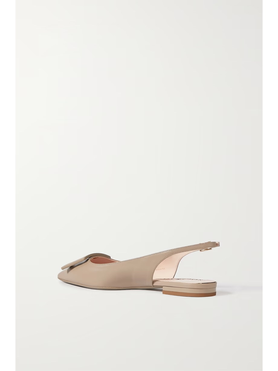 Gommettine leather point-toe slingback flats Gommettine leather point-toe slingback flats