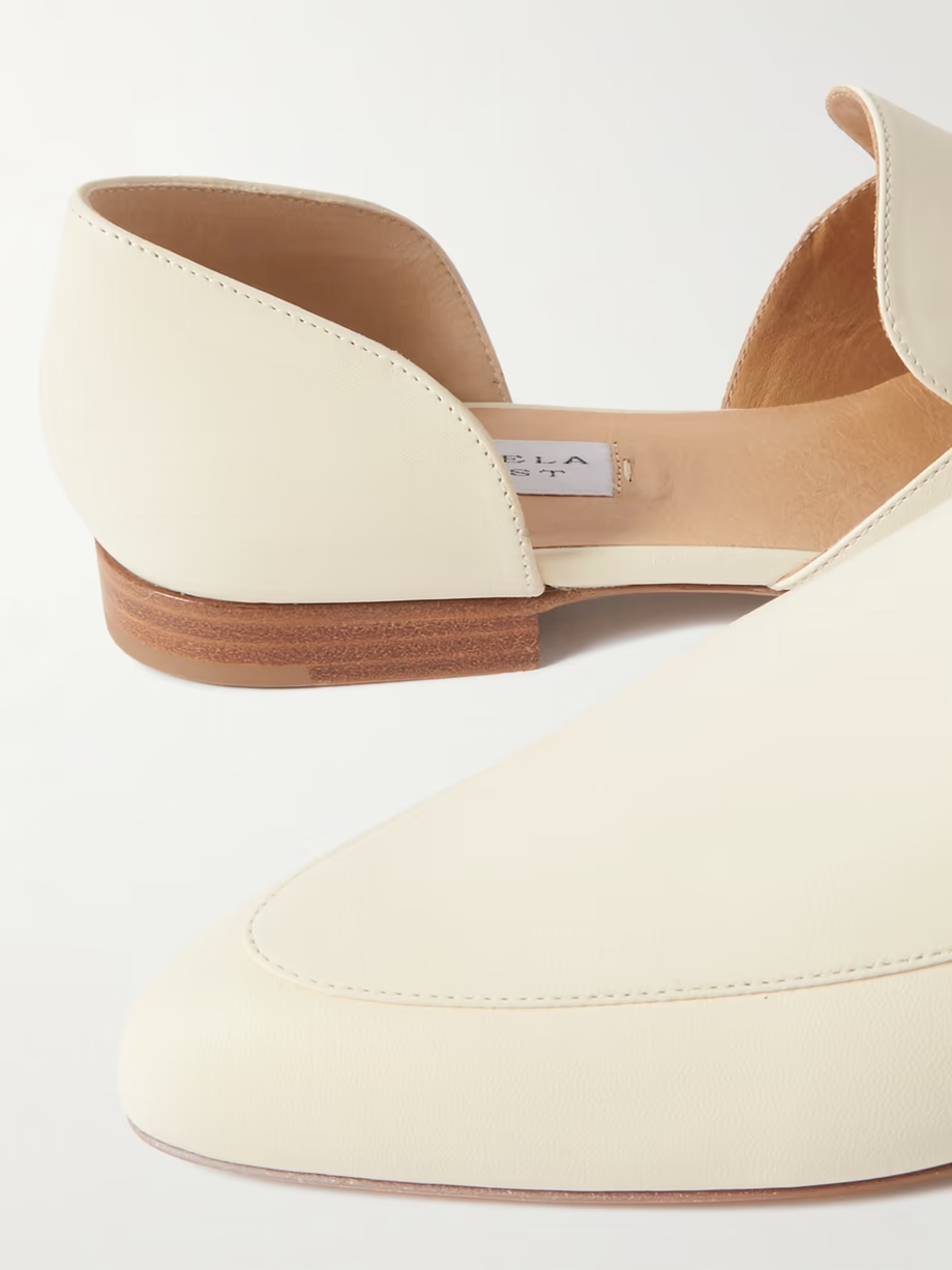 Jax cutout leather point-toe flats Jax cutout leather point-toe flats