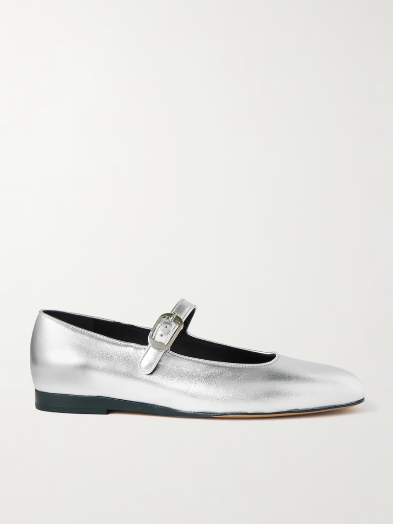 Metallic leather Mary Jane flats Metallic leather Mary Jane flats